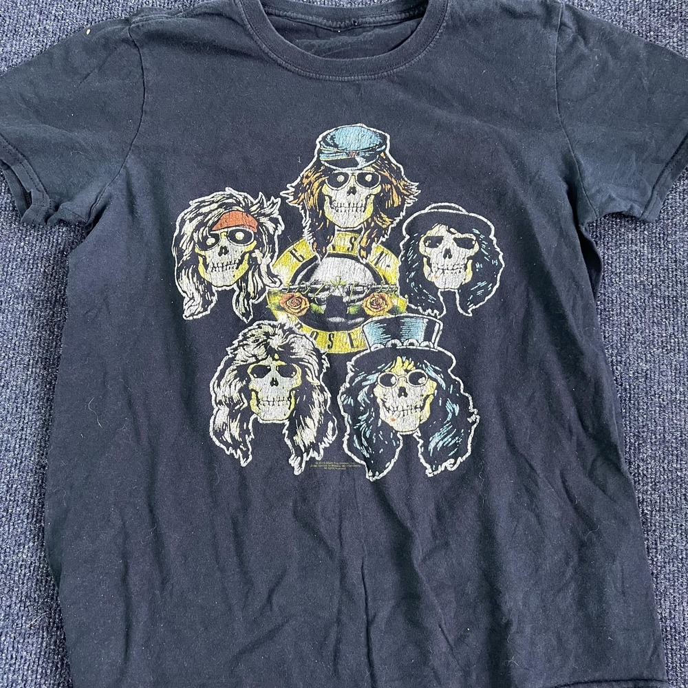 Guns N Roses Shirt Mens Small Black Los Angeles Coliseum Tour Band Rock Tee
